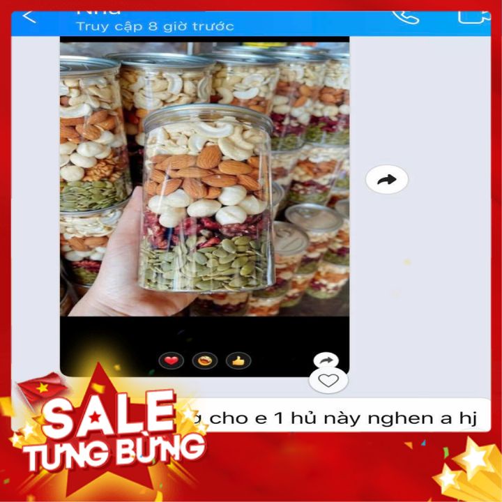 Hạt dinh dưỡng mix 5 loại gồm macca, hạt điều , óc chó đỏ, hạnh nhân, hạt bí xanh