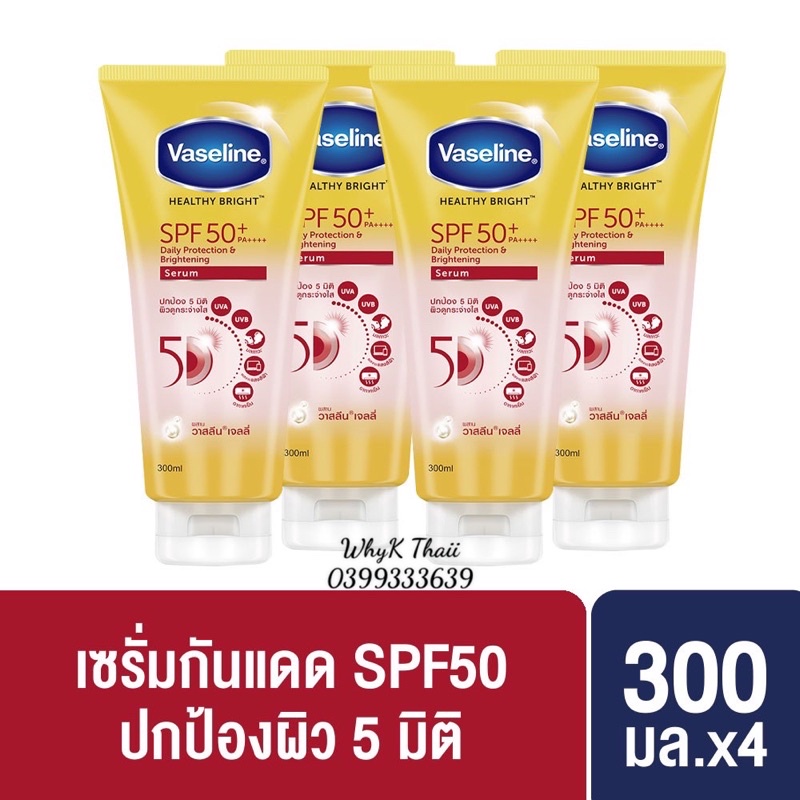 Sữa Dưỡng Thể VASELINE 50X hàng siêu thị Thái lan 300ml