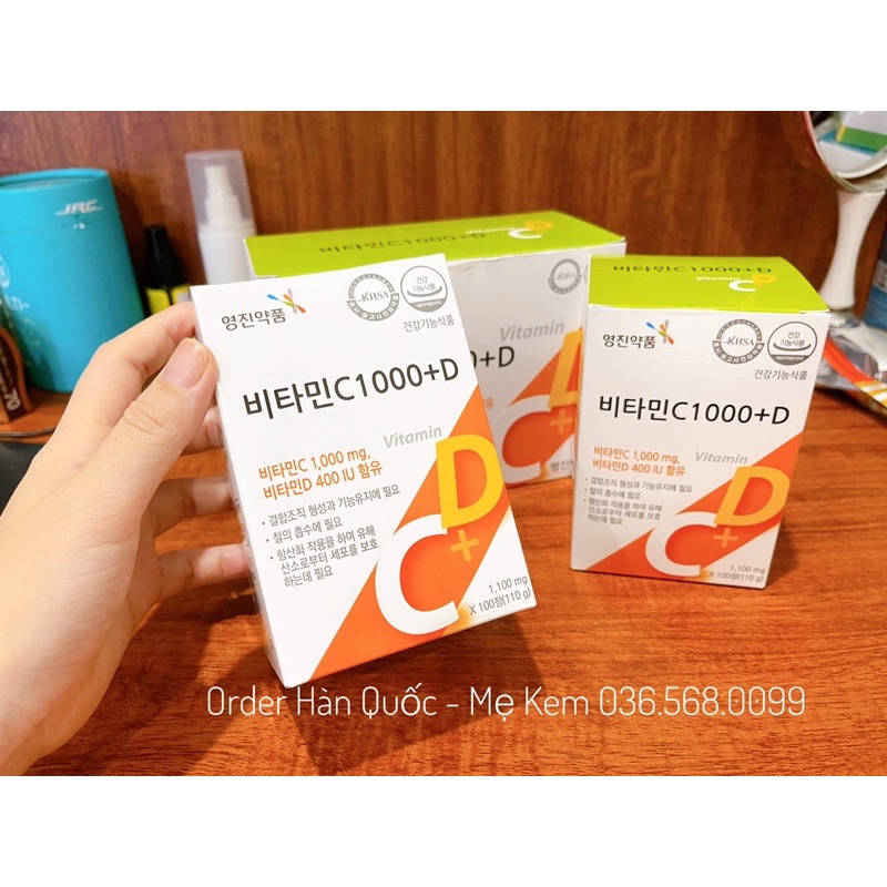 Viên uống Vitamin C1000+ D Hàn Quốc chính hãng