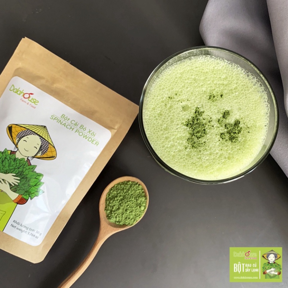 Bột Cải Bó Xôi Hữu Cơ Sấy Lạnh Nguyên Chất Dalahouse 60g