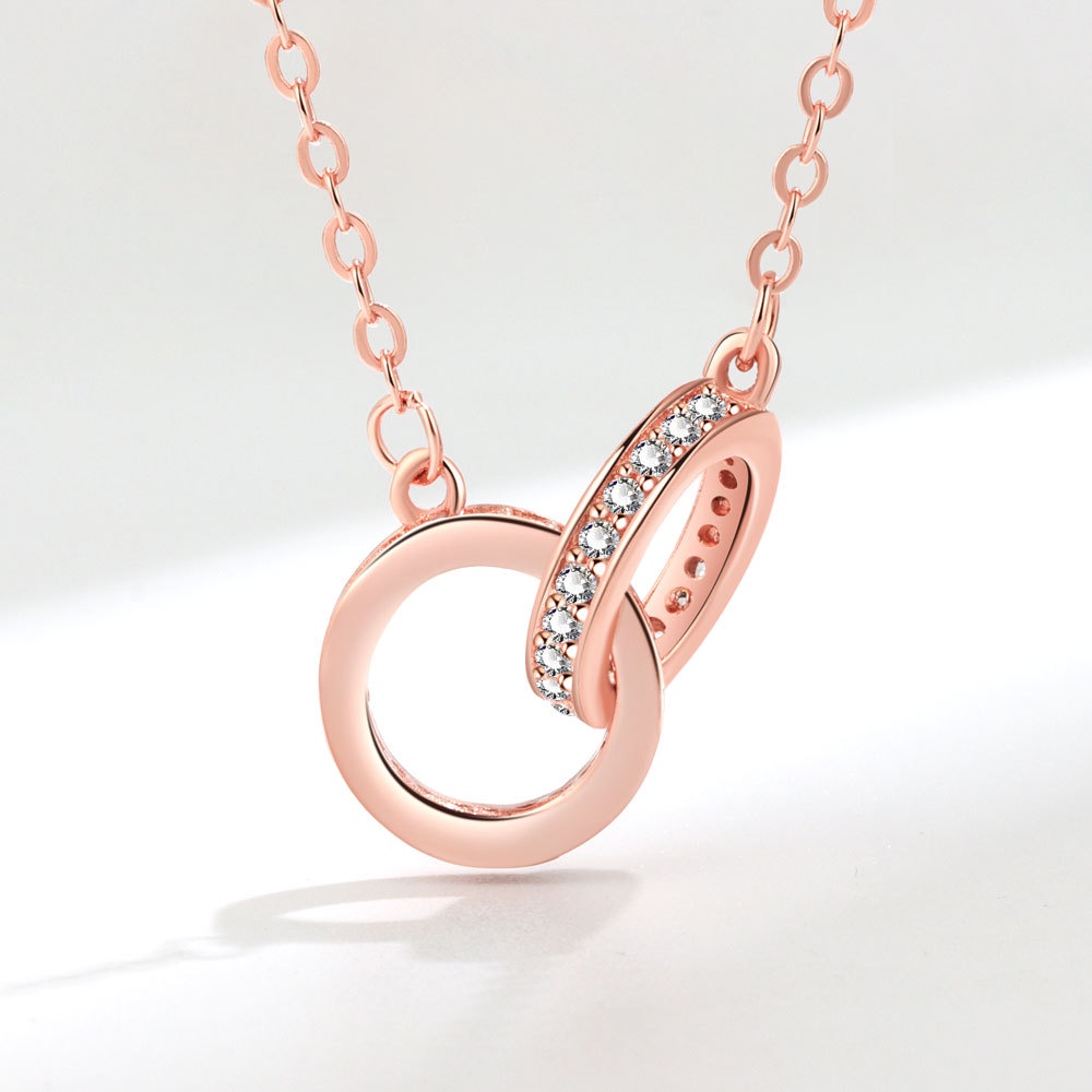 Vòng cổ Mặt Nhẫn Đôi Thiết Kế Thời Trang Cho Nữ