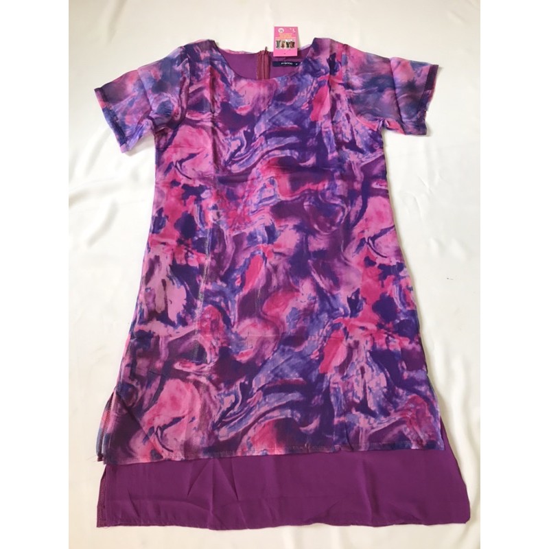 Váy Đầm Trung Niên - Chất Liệu Voan Tơ - Form Suông Hơi A - Size Từ 48Kg đến 87Kg | BigBuy360 - bigbuy360.vn