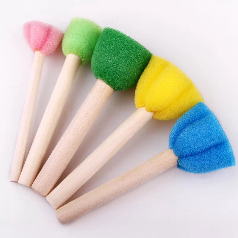 Set 5 Cọ Xốp Vẽ Tranh Sáng Tạo Cho Bé