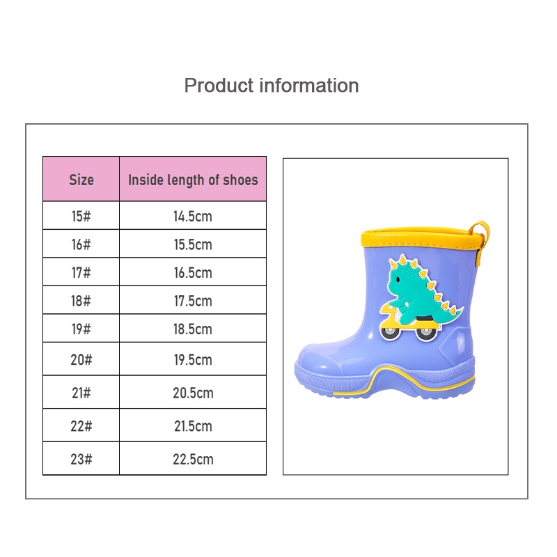 Giày bốt đi mua Amila giữ ấm bằng PVC đáng yêu cho trẻ em