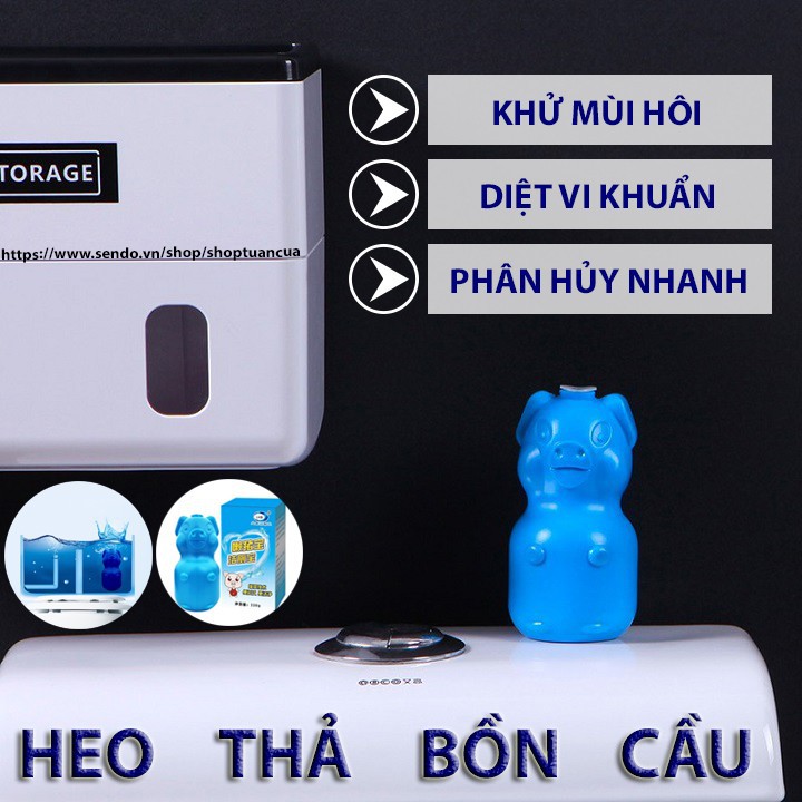 Lọ tẩy bồn cầu hình con lợn siêu sạch