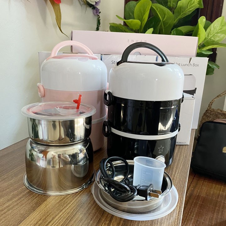 Hộp Nấu Và Ủ Cơm Cao Cấp 2, 3 Tầng Làm Nóng Siêu Tốc - Cà Mèn Điện - Cặp Lồng Cơm Điện [ Bảo Hành Đổi Trả 12 Tháng] | BigBuy360 - bigbuy360.vn