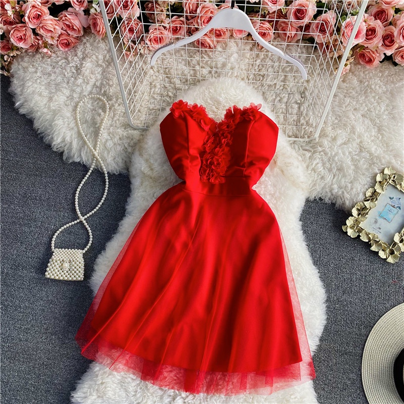 🌸Hàng Order🌸 Váy Đầm Công Chúa Quai Trong Bèo Hoa Tiệc Cưới Trẻ Trung Sexy 🌸Hàng Quảng Châu