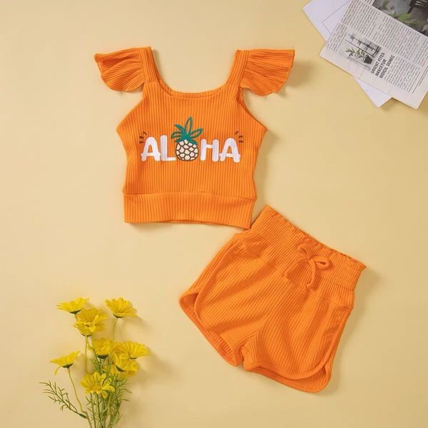 Bộ Thời Trang Aloha Sang Chảnh Bộ Cộc Tay Cực Xinh Cho Bé Gái Từ 7Kg Đến 35Kg Thời Trang Trẻ Em Ken Store