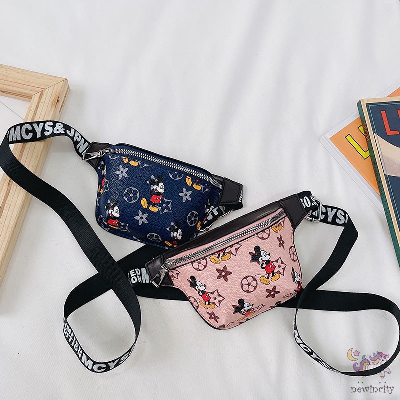 Túi đeo chéo trước ngực in họa tiết hoạt hình phong cách Hàn Quốc đáng yêu dành cho trẻ em