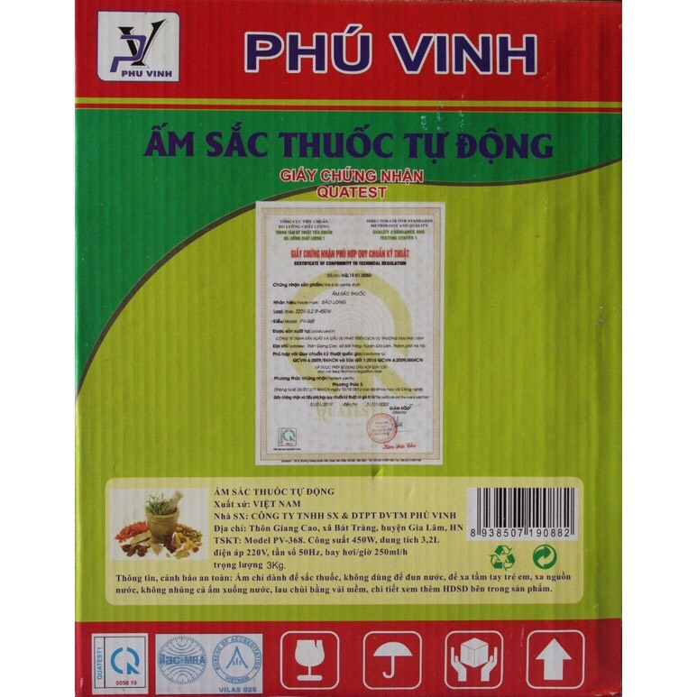 Ấm sắc thuốc bắc bằng điện 3.2L BẢO LONG siêu sắc thuốc tự động, nhanh, an toàn bền đẹp. Ấm Bát Tràng loại 1