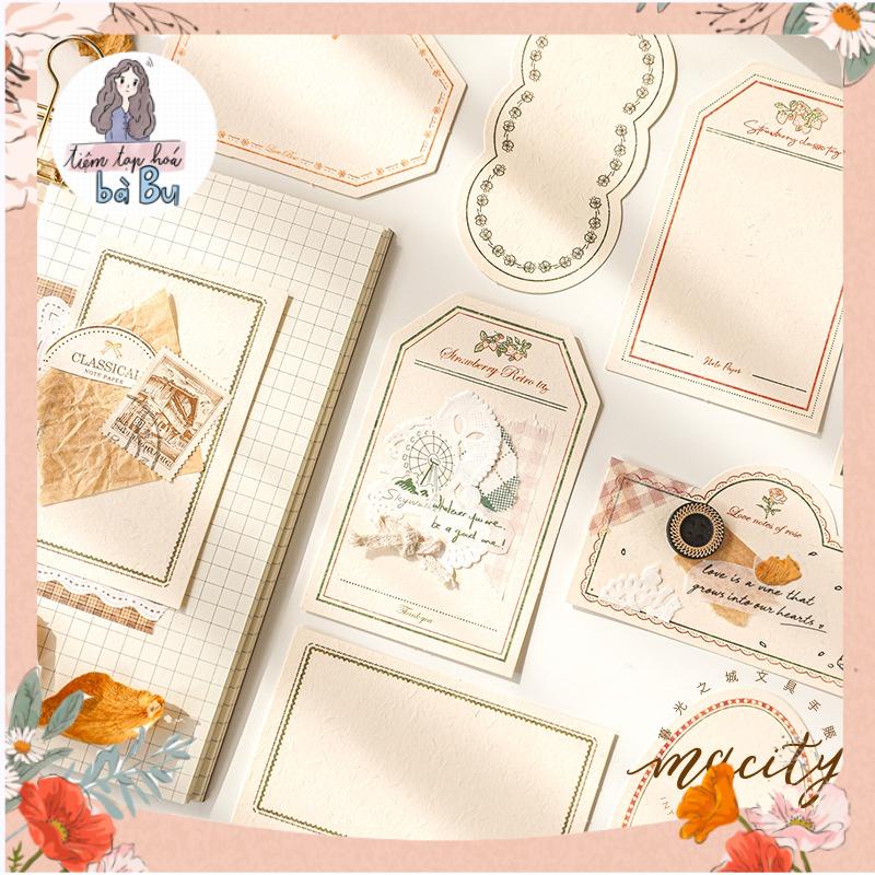 Set 30 tag cổ điển siêu dày dùng để decor và trang trí cổ điển junkjournal