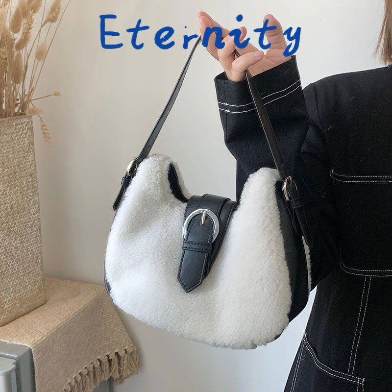 Túi Đeo Chéo Phủ Lông Thời Trang Thu Đông Cho Nữ