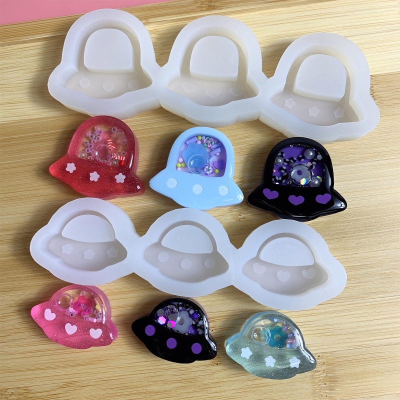 Khuôn Silicone Làm Móc Khóa / Trang Sức Thủ Công Hình Tàu Không Gian