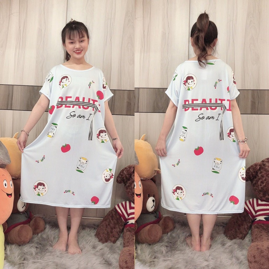 Đầm Ngủ Dáng Rộng Thoải Mái Dễ Thương Bigsize mặc ở nhà A03 | BigBuy360 - bigbuy360.vn