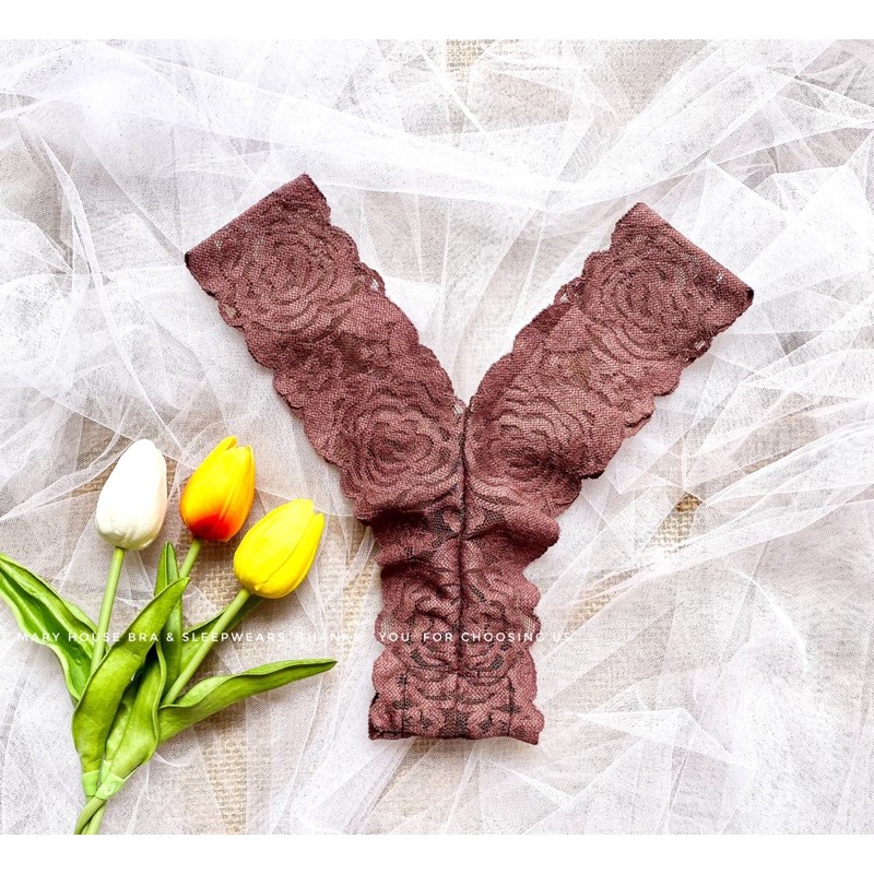 Bộ Đồ Lót Ren Mút Ngực Quần Y Nâu Đất Cúp Nhỏ 32-34 | BigBuy360 - bigbuy360.vn