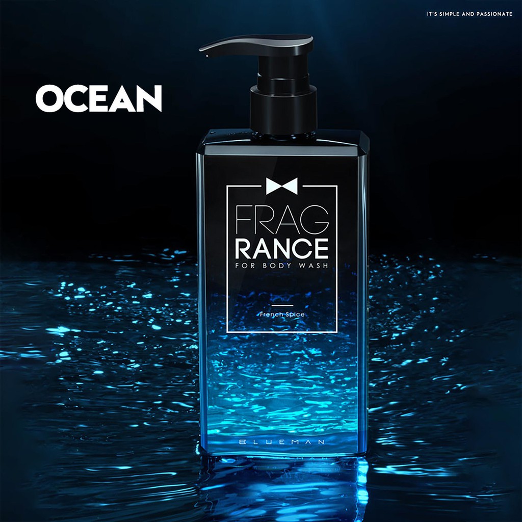 Sữa tắm nước hoa Blueman Men's  hương thơm dài lâu dưỡng ẩm 500ml - 240ml