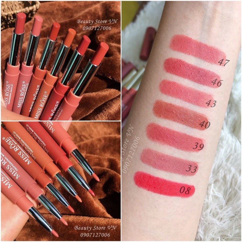 Son Lì Double Head Matte Nude Lip - 2 in 1 Lipstick + Lipliner | BigBuy360 - bigbuy360.vn