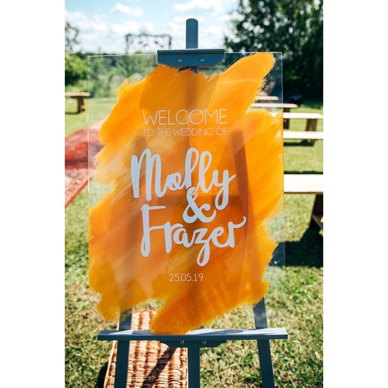 Bảng Cổng Cưới,Bảng Welcome Mica Trang Trí Đám Cưới Nhiều Màu Sắc| Thao Wedding Guestbook