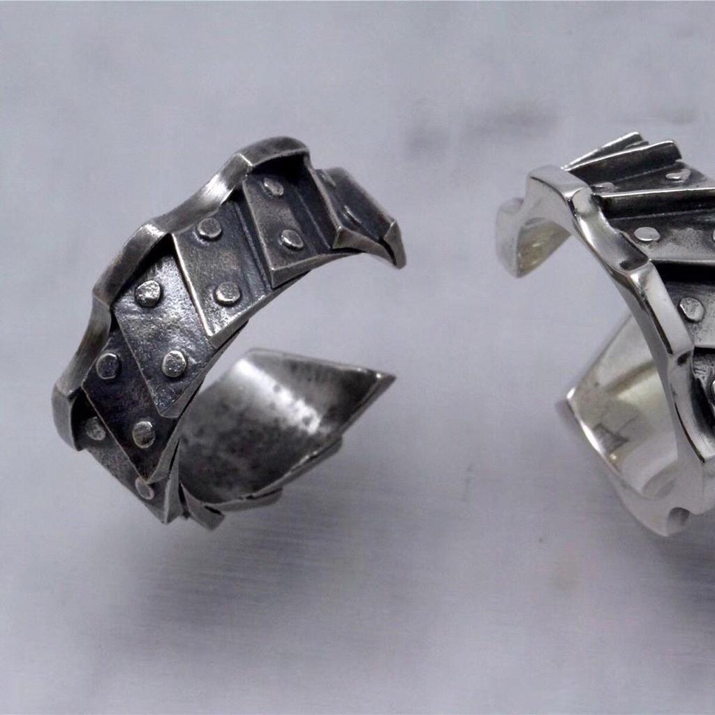 Nhẫn nam nữ tròn Unisex màu bạc Thời trang PUN chất liệu Titan đẹp đơn giản - Nhẫn Boder Ring