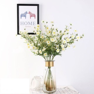 Cúc họa mi dài hàng đẹp cao 73cm, cánh kép, màu giống thật🌼 - Cành hoa cúc giả-hoaluaminhhoa