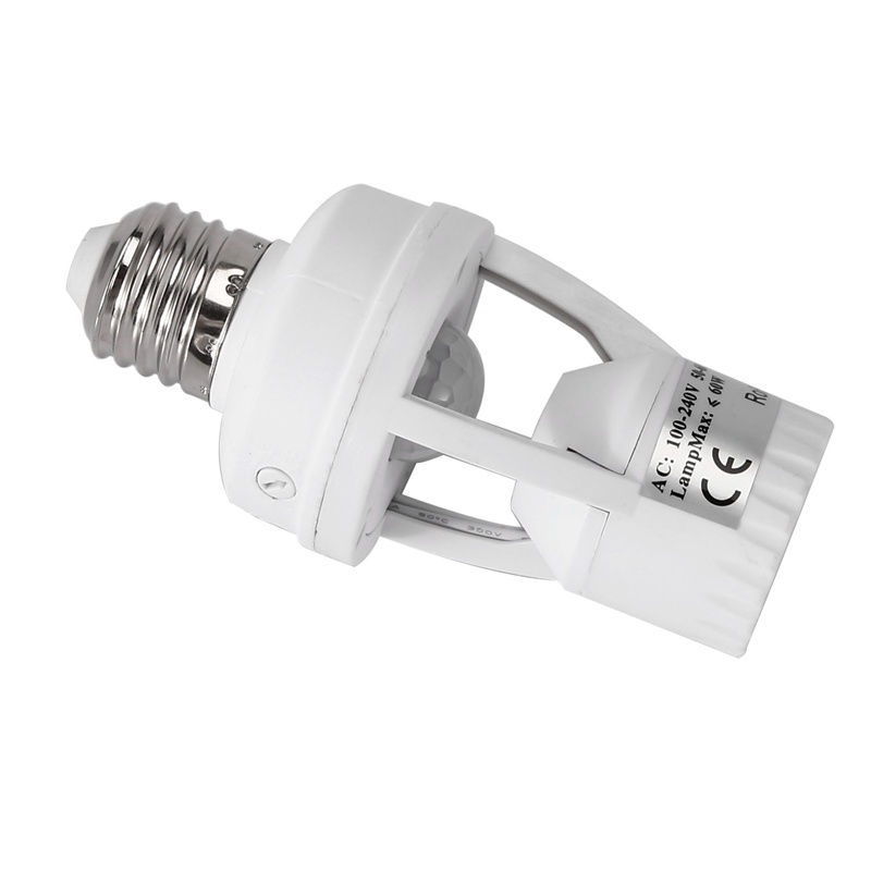 Đuôi Đèn AC 110-220V Cảm Biến Chuyển Động Xoay 360 Độ E27 Giá Đỡ