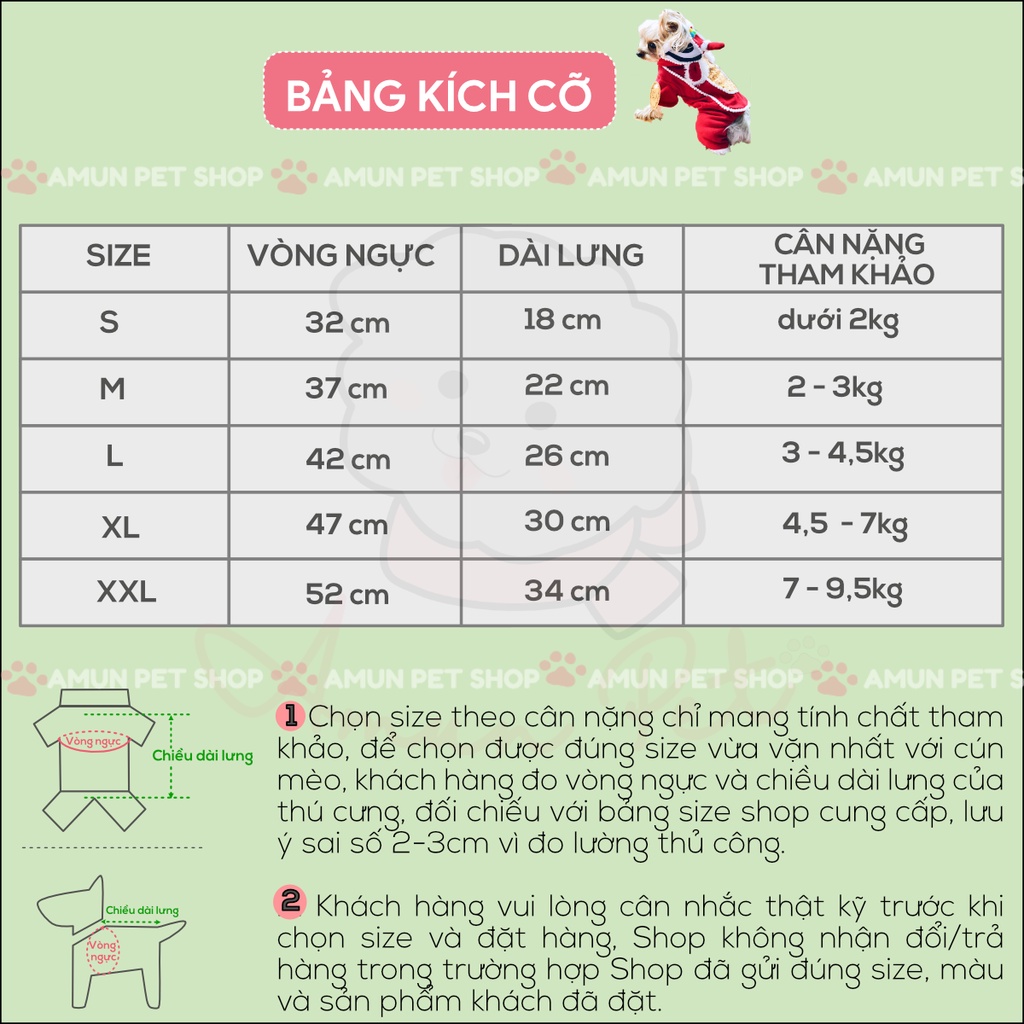 (Mới 2022) Bộ Đồ Múa Lân Cho Chó Mèo, Thú Cưng - Áo Lân Cho Chó Mèo - Quần Áo Tết Cho Chó Mèo, Thú Cưng Amun Pet