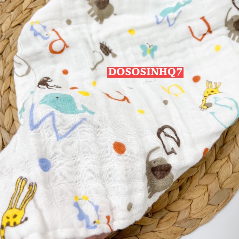 Khăn tắm 4 lớp cao cấp in hình Fany 80x80cm