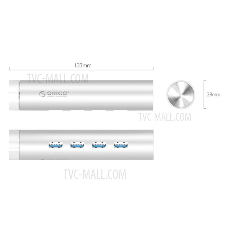 [Mã 151ELSALE hoàn 7% đơn 300K] Bộ chia USB HUB Orico ARH4-U3-SV - Viscom phân phối