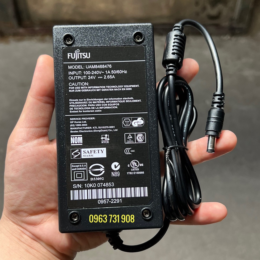 Adaptor 24V 2.65A Fujitsu loại tốt