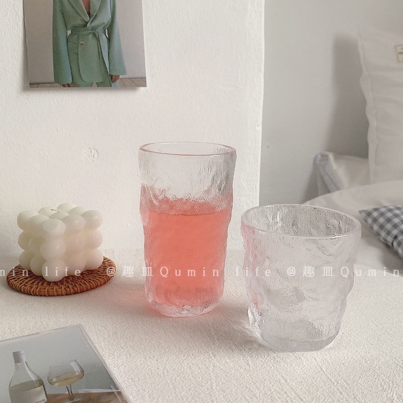 Cốc Thủy Tinh Uống Nước/Rượu/Sữa/Nước Ép Đơn Giản Tiện Dụng