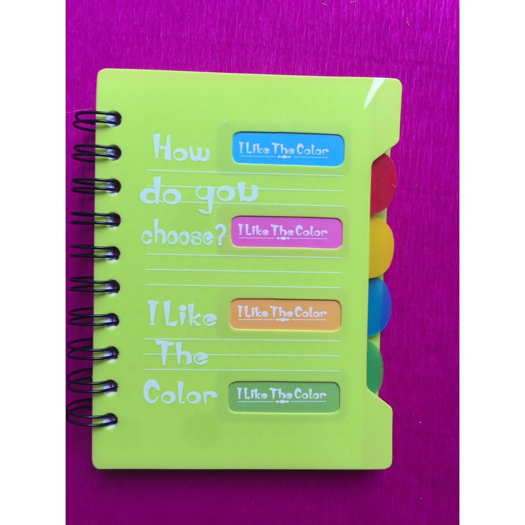 Sổ lò xo có phân trang khổ a6 kích thước 10x15cm 250 trang