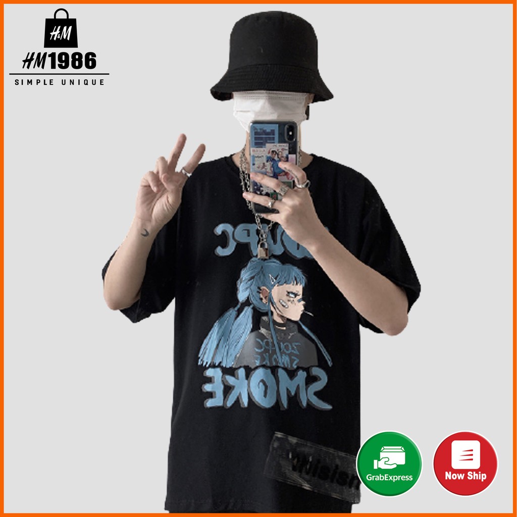 Áo thun tay lỡ form rộng unisex HM1986 3044