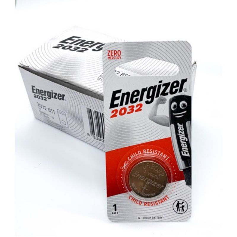 Vỉ 1 viên Pin Energizer 2032 Lithium, pin đồng tiền CMOS Cân, máy đo nhiệt độ