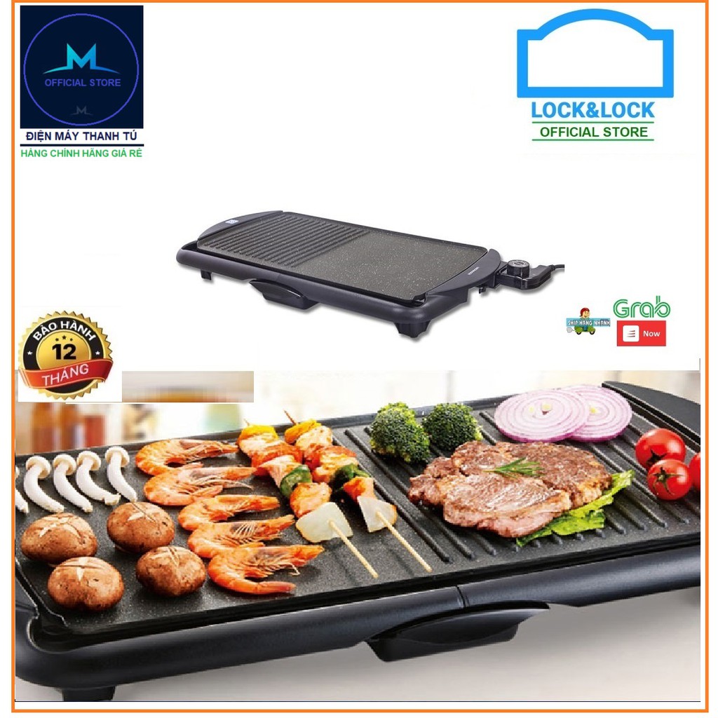 EJG231 - BẾP NƯỚNG ĐIỆN LOCK&LOCK ELECTRIC GRILL 2000W - BẢO HÀNH CHÍNH HÃNG 12 THÁNG