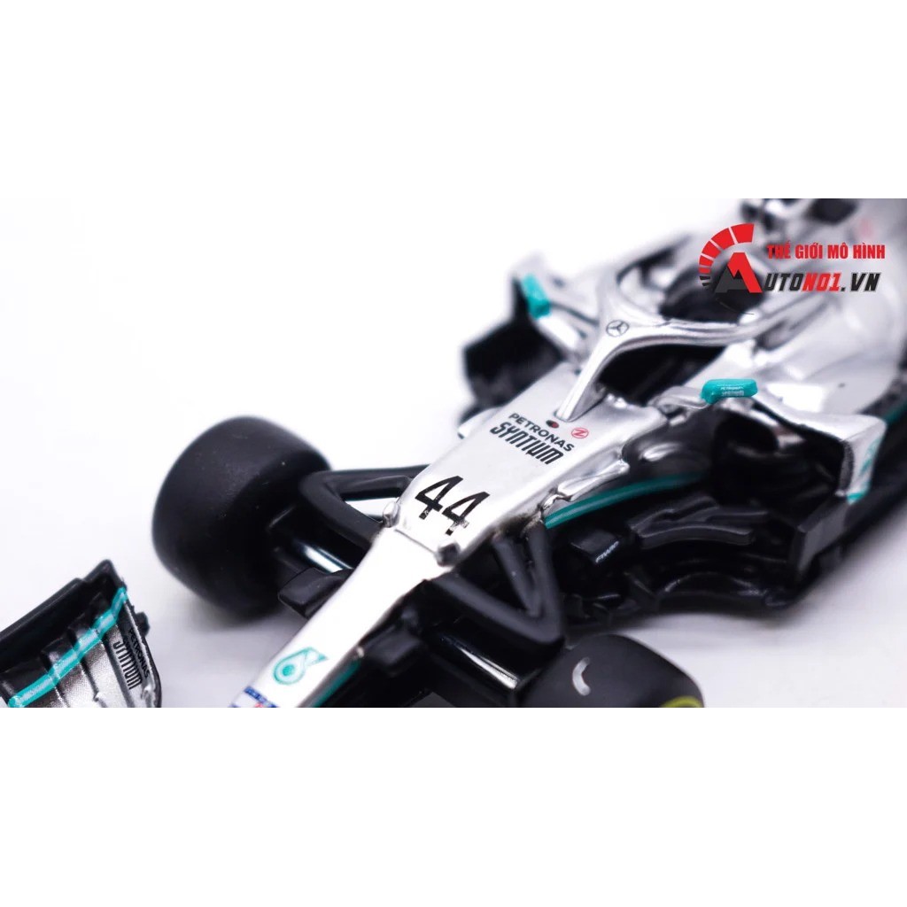 MÔ HÌNH XE F1 MERCEDES AMG PETRONAS F1 W10 2019 #44 HYBRID 1:43 BBURAGO 7521