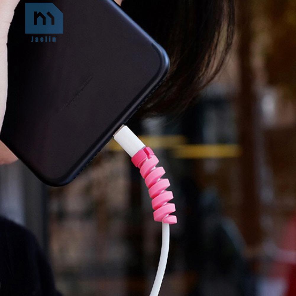 Phụ Kiện Bảo Vệ Dây Cáp Sạc Dạng Xoắn Ốc Cho Iphone Android