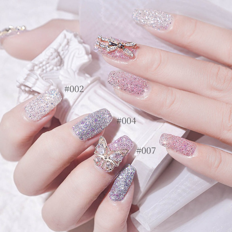 [Hàng mới về] Set 8 hộp kim tuyến lấp lánh sáng bóng trang trí móng tay nghệ thuật