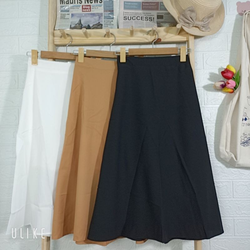 chân váy midi vintage 2lớp trơn basic ảnh thật | BigBuy360 - bigbuy360.vn