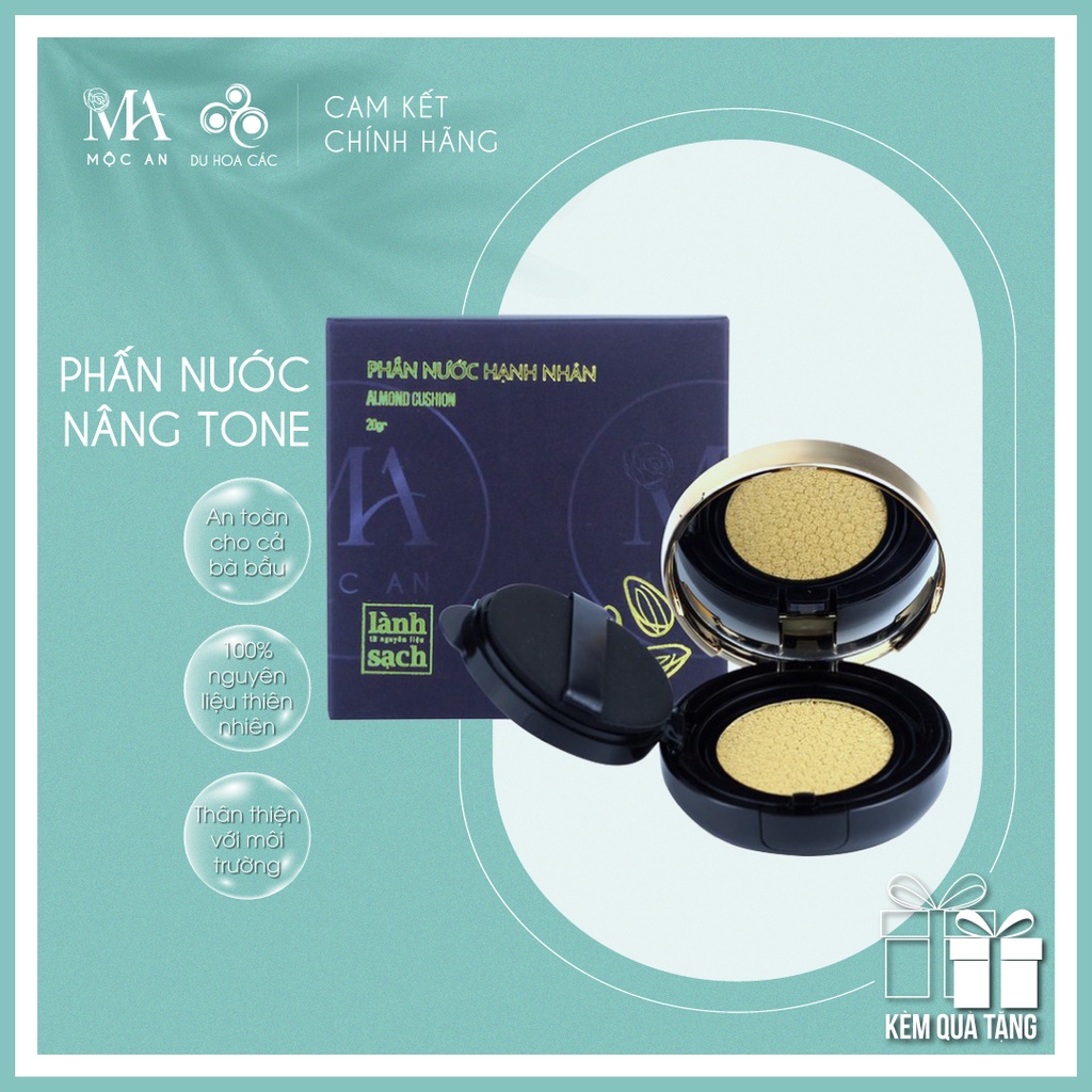 Phấn Nước Nâng Tone Sáng Hồng Tự Nhiên Chiết Xuất Hạnh Nhân Giữ Ẩm Và Kiềm Dầu Mộc An 20g - Du Hoa Các