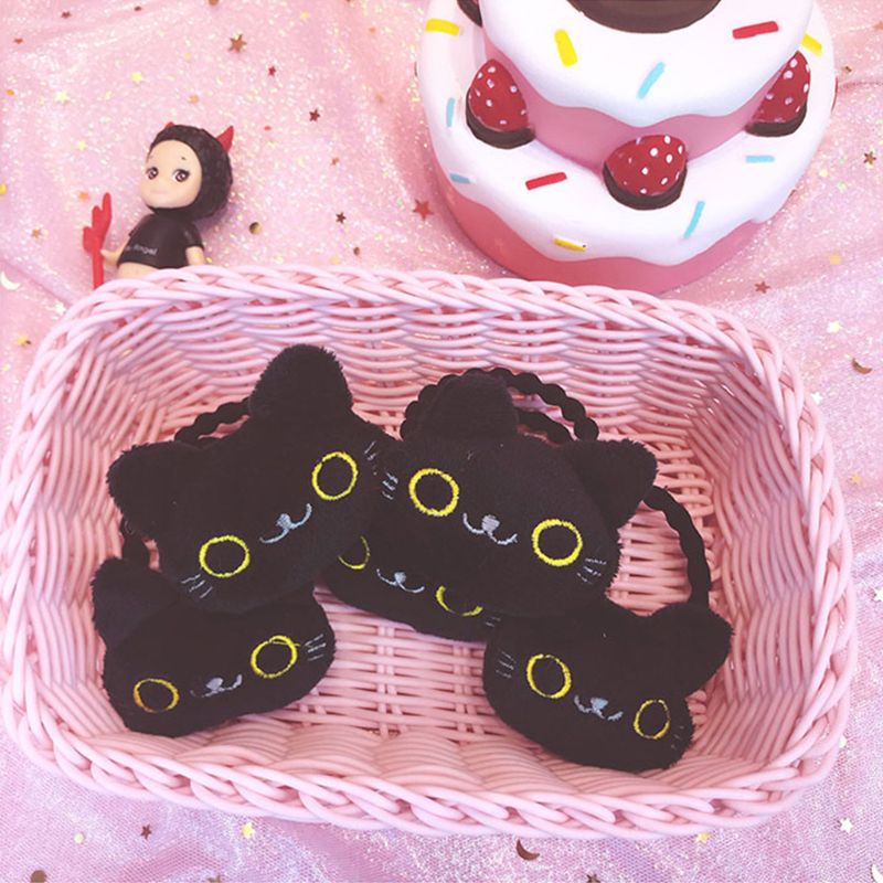 Kẹp Tóc Trang Trí Hình Mèo Đen 3D Mini Cho Nữ