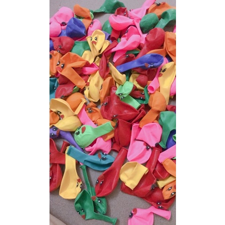 Bóng tròn mặt cười mặt con vịt nhiều màu sắc