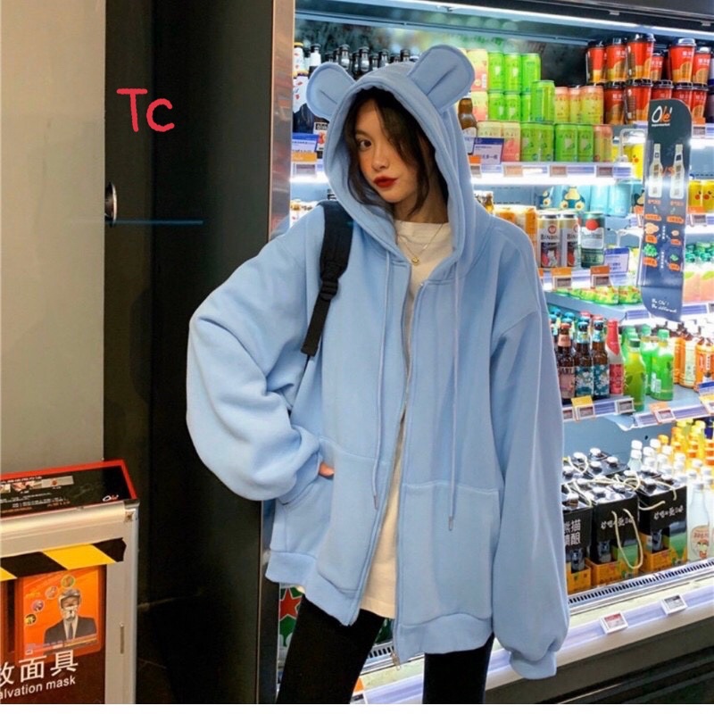 Áo khoác nỉ tai gấu TC6