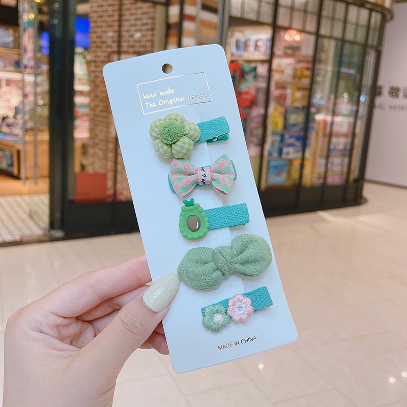 Kẹp Tóc Nơ Mặt Hình Hoa Dễ Thương Cho Bé Gái