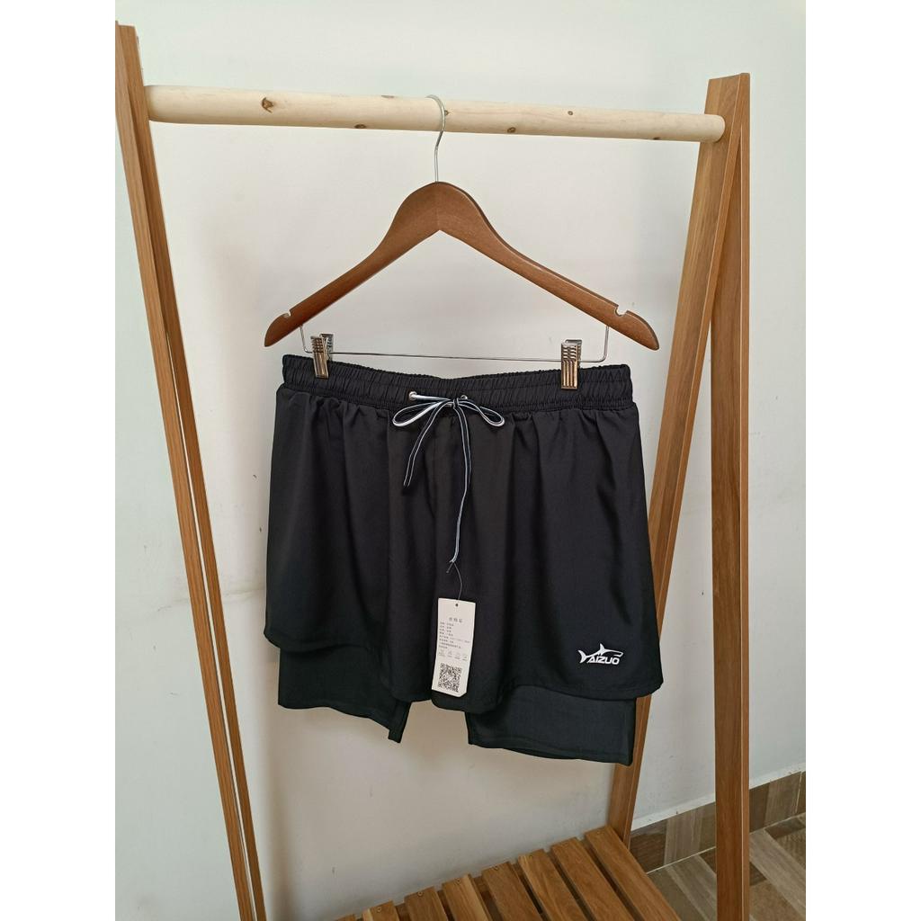 Quần bơi nam 2 lớp thun lạnh đẹp thoải mái tiện lợi