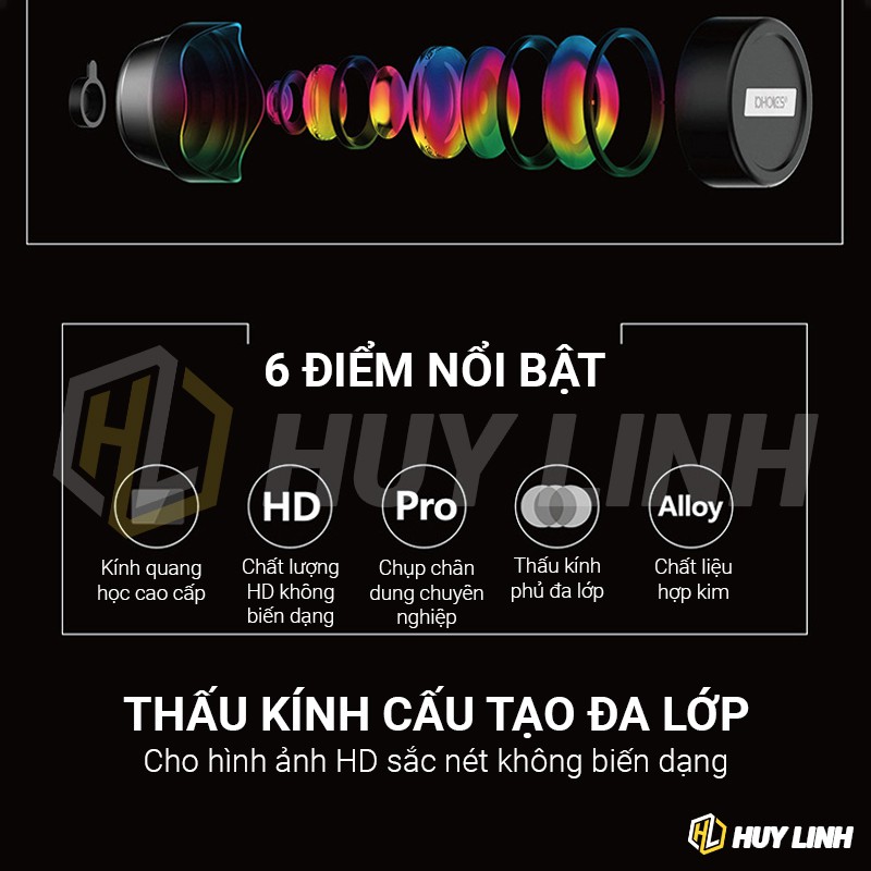 Lens cho điện thoại Pholes 105mm Portrait Telephoto - Chuyên chụp chân dung và sản phẩm