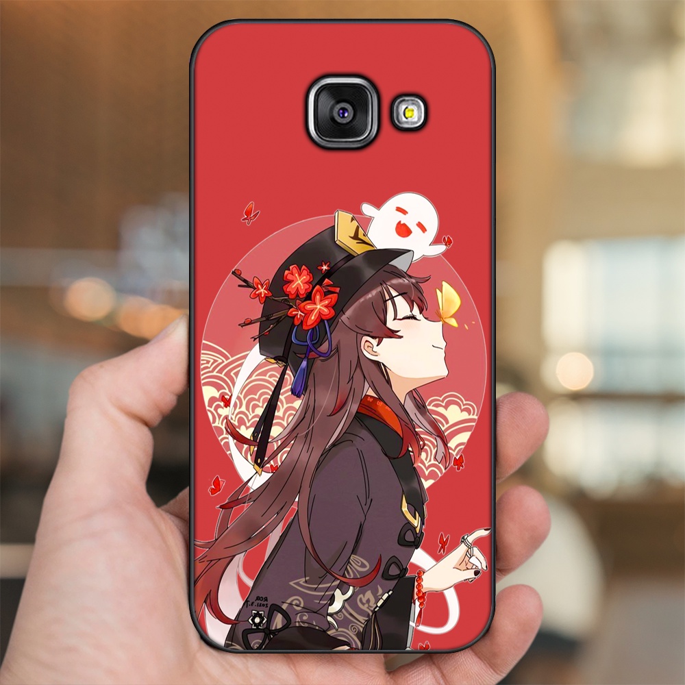 Ốp lưng Samsung A3 2016, A5 2016, A7 2016 viền đen in hình Hutao Genshin Impact