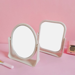 Gương trang điểm lúa mạch để bàn 2 mặt xoay thông minh (GLM02)