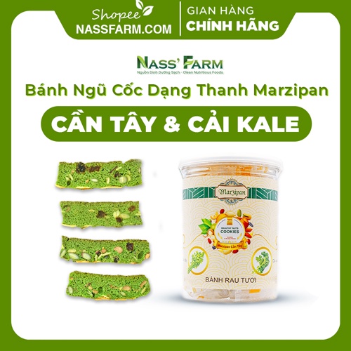 Bánh ăn kiêng Marzipan CÔNG THỨC ĐỨC hỗ trợ giảm cân, ăn chay, eat clean, healthy VỊ CẦN TÂY&amp; CẢI KALE