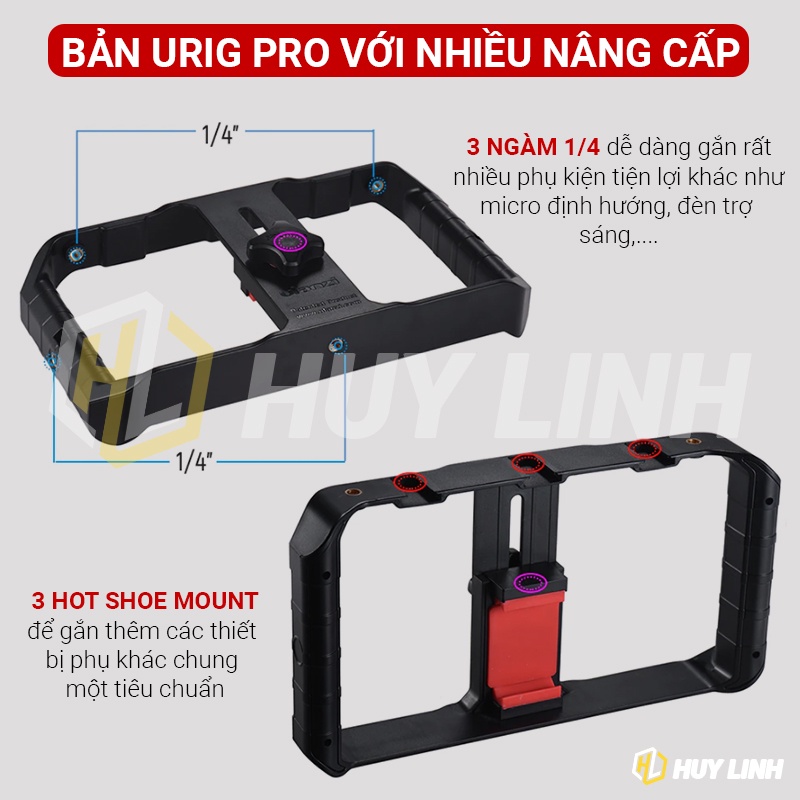 Giá đỡ Ulanzi chống rung Cho điện thoại Ulanzi U-Rig Pro - Sự kết hợp rất nhiều phụ kiện quay video bằng điện thoại | BigBuy360 - bigbuy360.vn