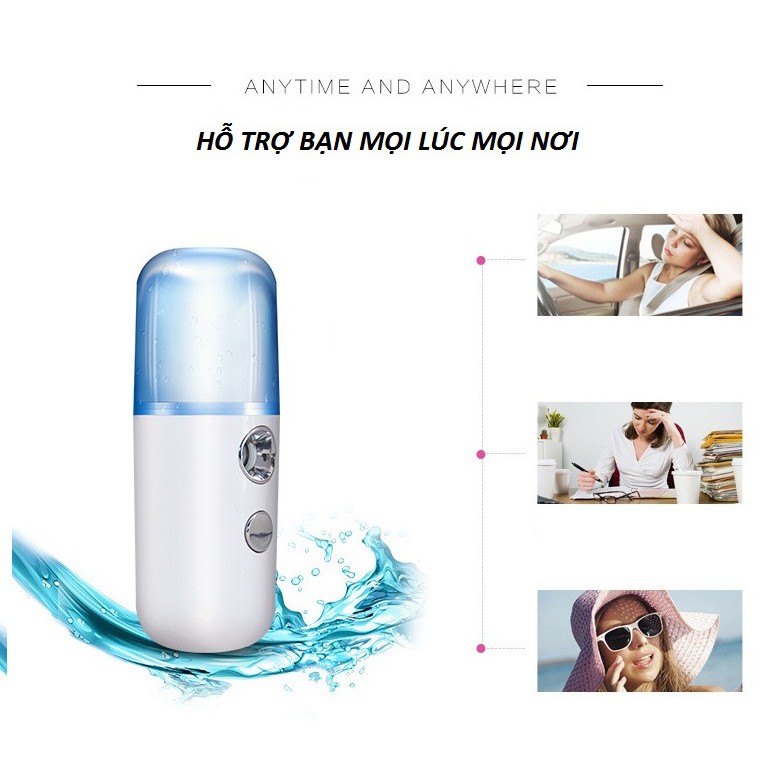 MÁY XÔNG HƠI NANO MINI CẦM TAY HIỆU QUẢ TỐT Máy Xông Hơi Da Mặt. Xịt Khoáng Nano Mini cầm tay